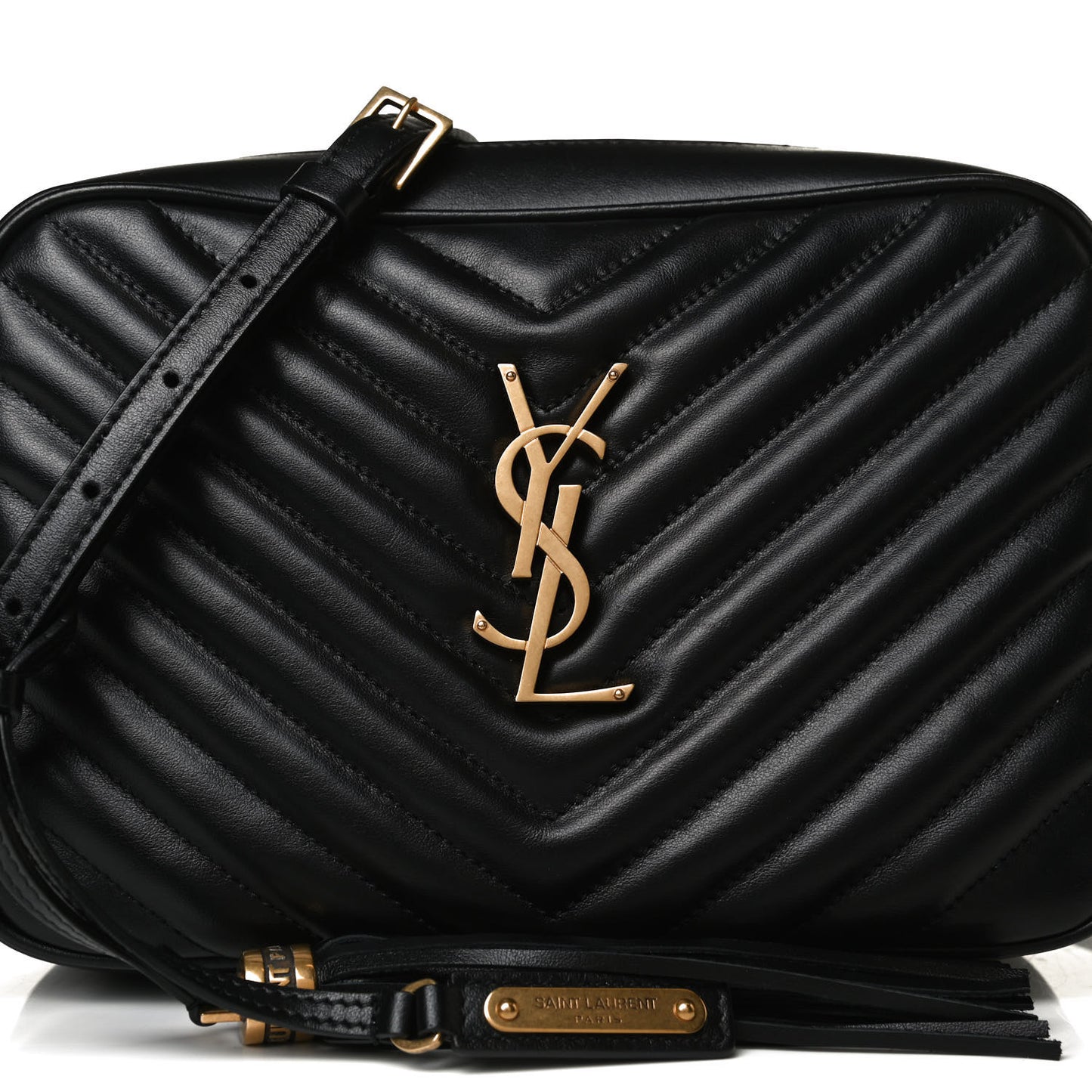 Calfskin Matelasse Monogram Lou Camera Bag Black