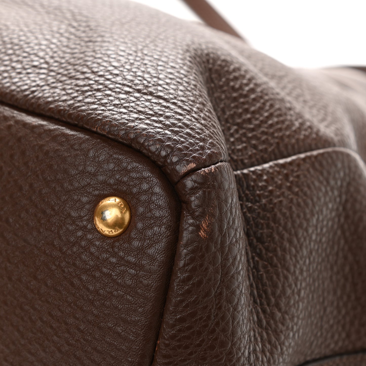 Vitello Daino Double Pocket Shoulder Bag Bruciato