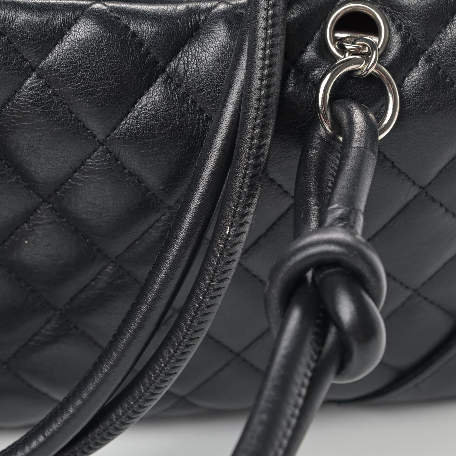 Chanel Calfskin Quilted Large Cambon Bowler Black 5 of 5