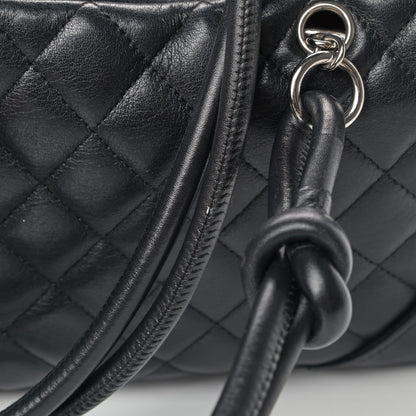 Chanel Calfskin Quilted Large Cambon Bowler Black 5 of 5