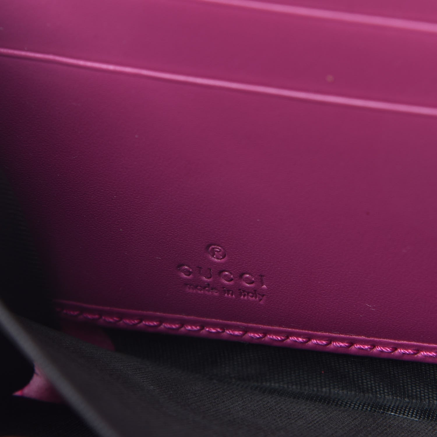 Gucci Guccissima Signature Bowy Zip Around Wallet Peonia Flower 6 of 6