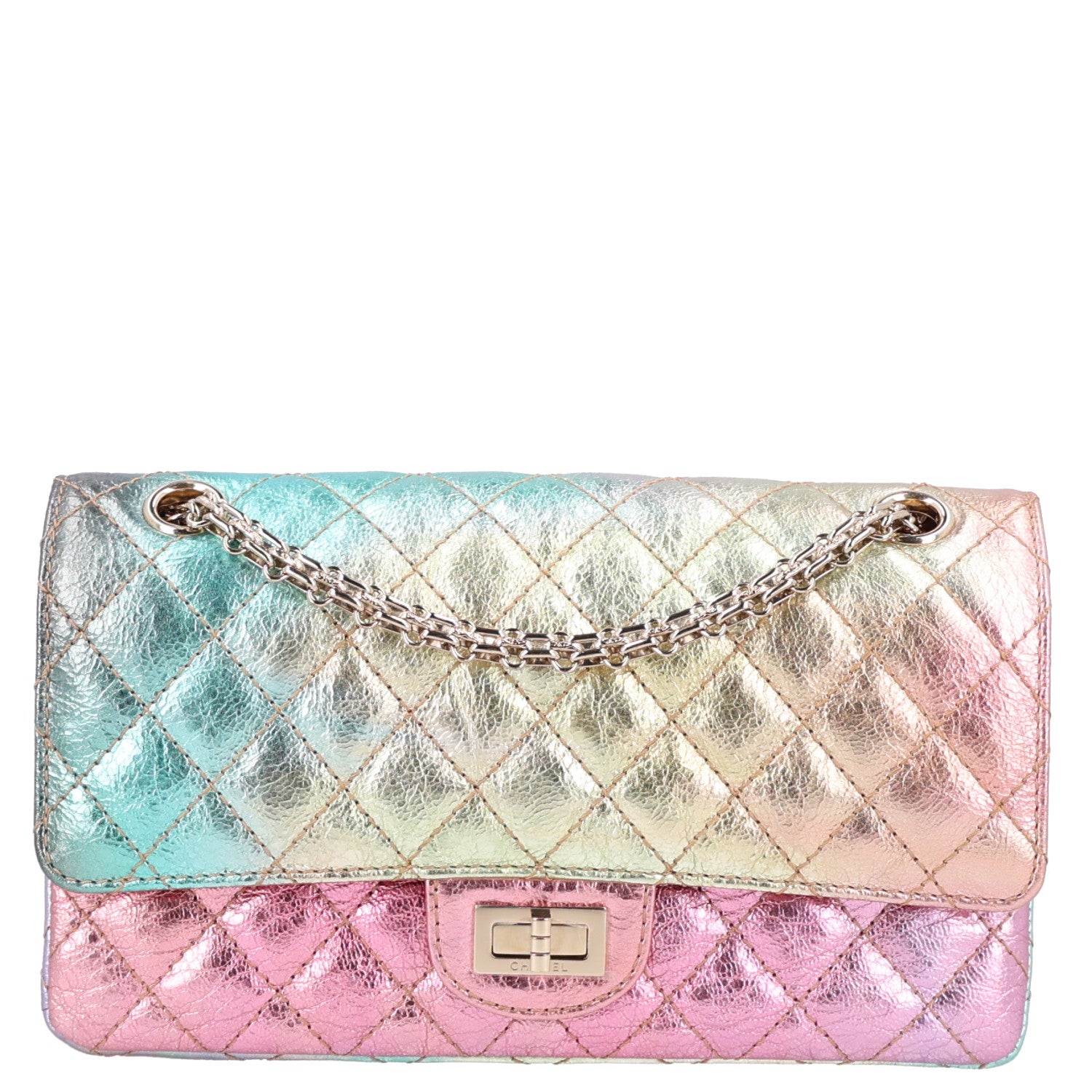 Chanel Metallic Goatskin Quilted 2.55 Reissue 225 Flap Multicolor 1 of 10