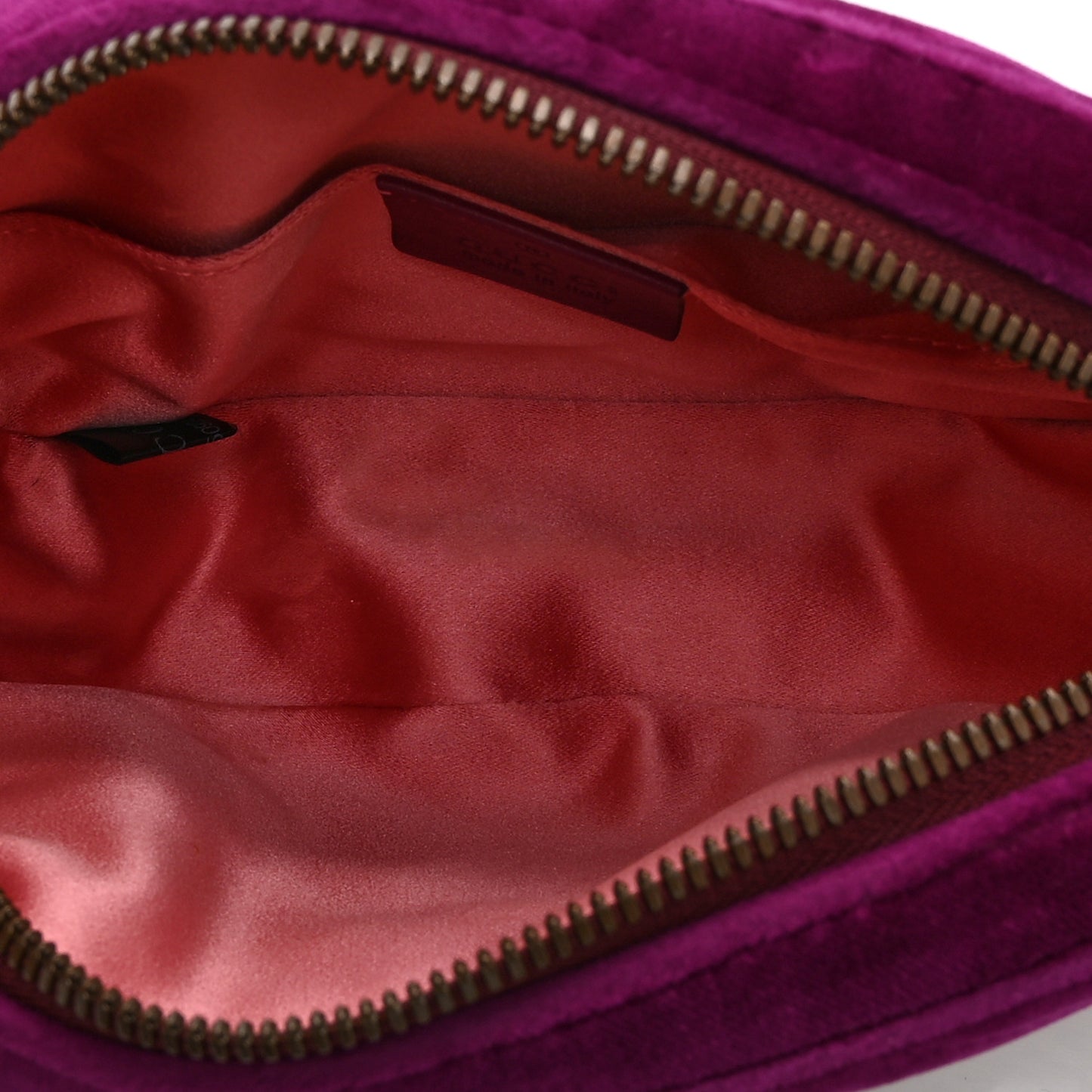 Velvet Matelasse GG Marmont Belt Bag 85 34 Fuchsia Violet Cyclamen