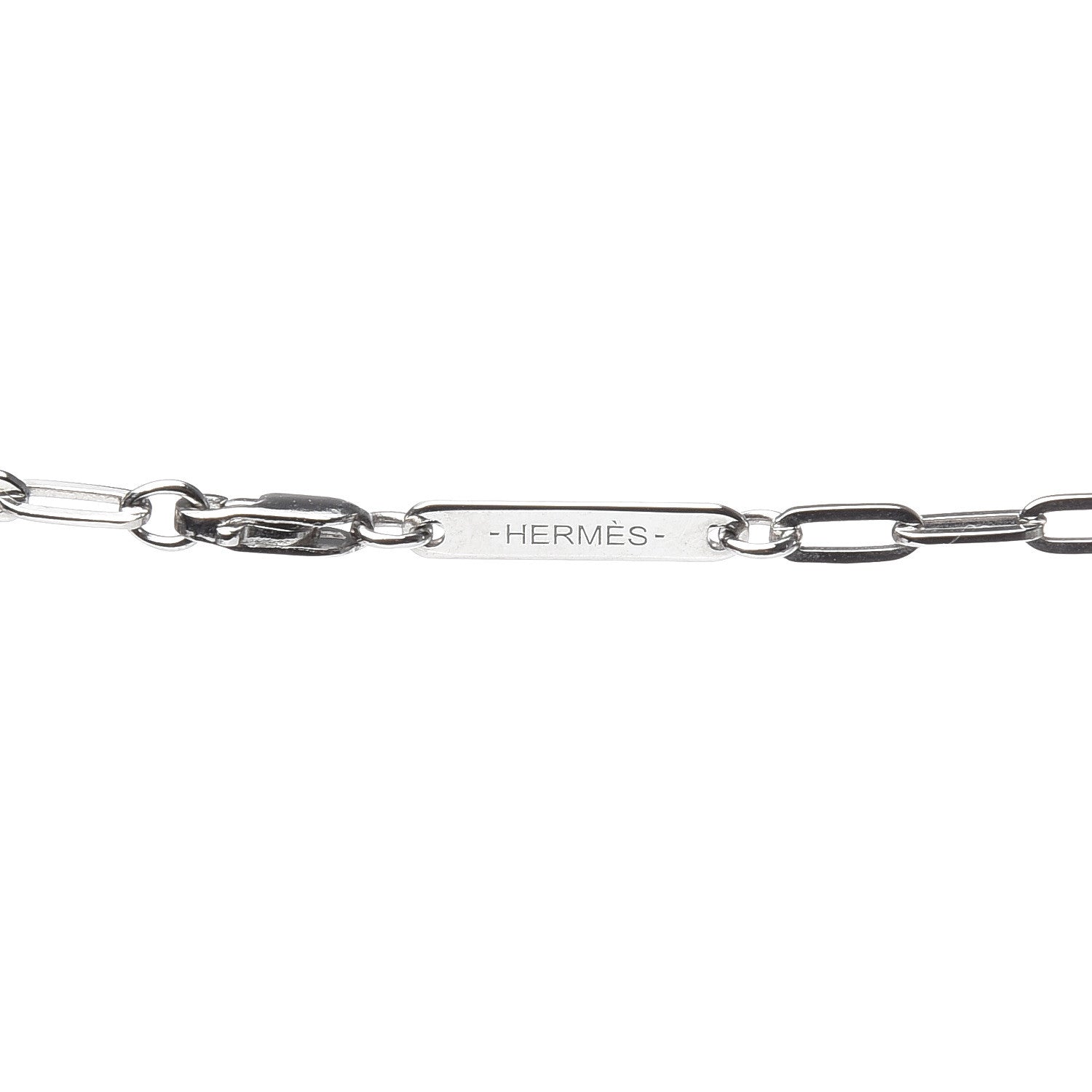 Hermes Palladium Talismans Dragon H Pendant Necklace 4 of 7