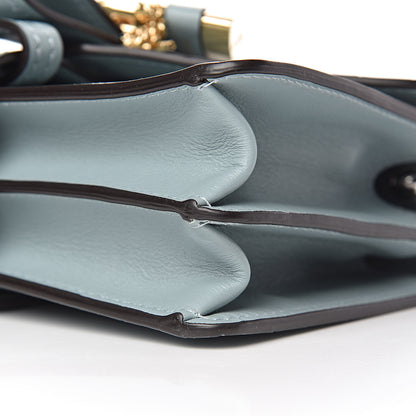 Chloe Calfskin Crocodile Embossed Aby Chain Shoulder Bag Faded Blue 8 of 9