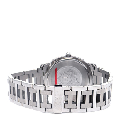 Hermes Stainless Steel 36mm Clipper Quartz Watch Black 3 of 4