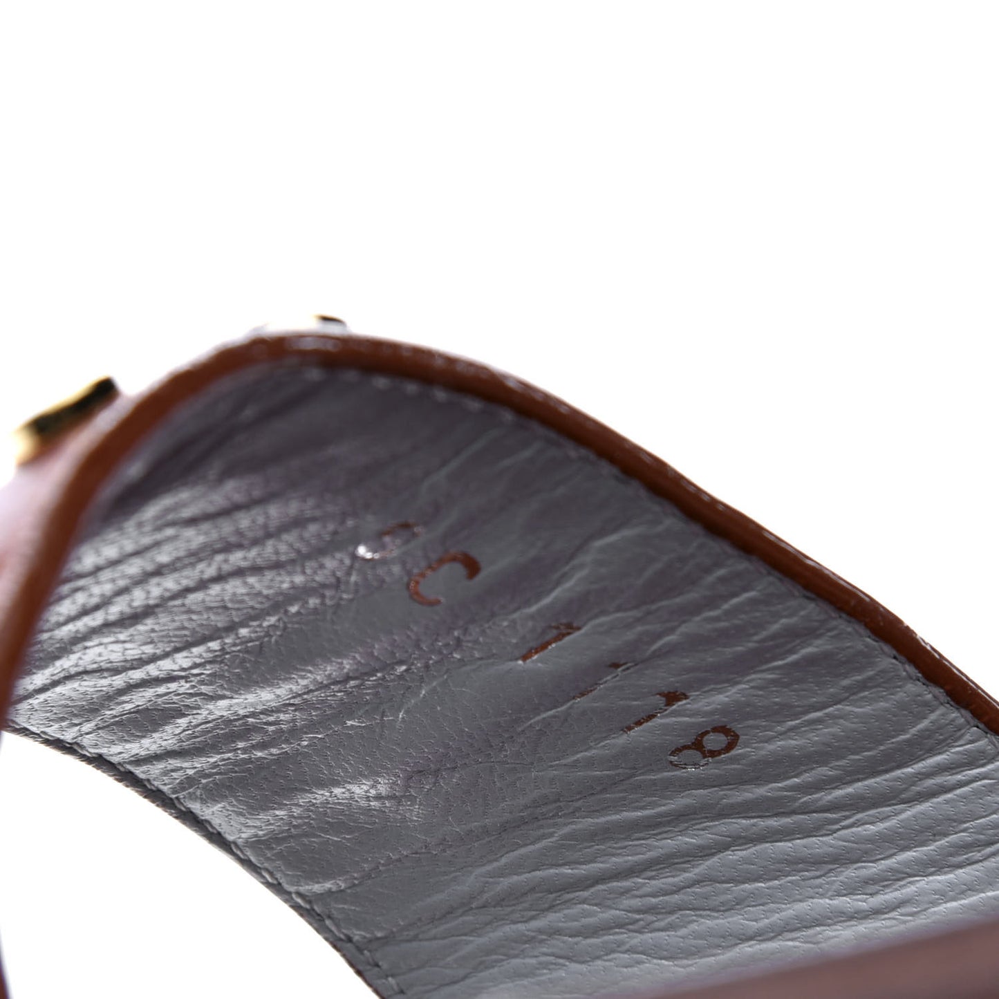 Calfskin Monogram Passenger Flat Sandals 36 Cognac