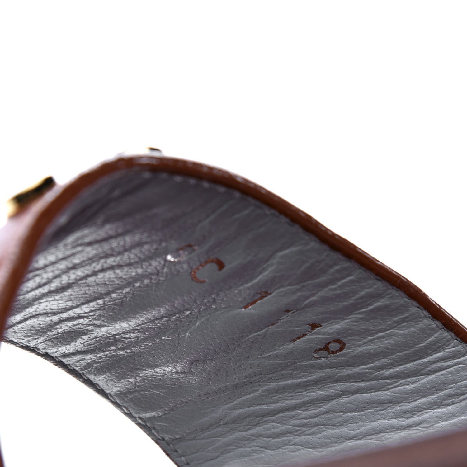 Louis Vuitton Calfskin Monogram Passenger Flat Sandals 36 Cognac 10 of 10