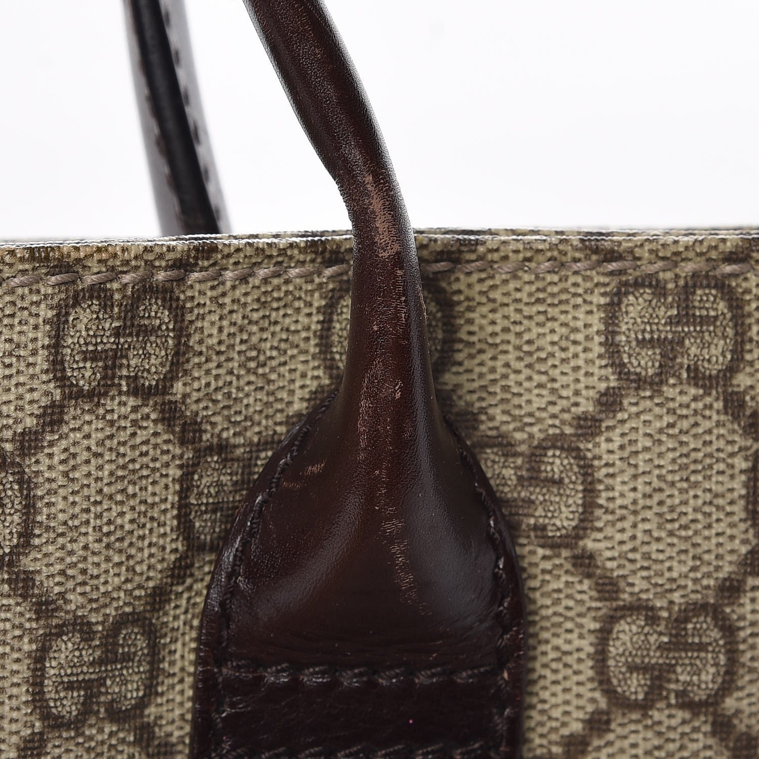 Gucci GG Plus Monogram Small Vertical Tote Dark Brown 8 of 15
