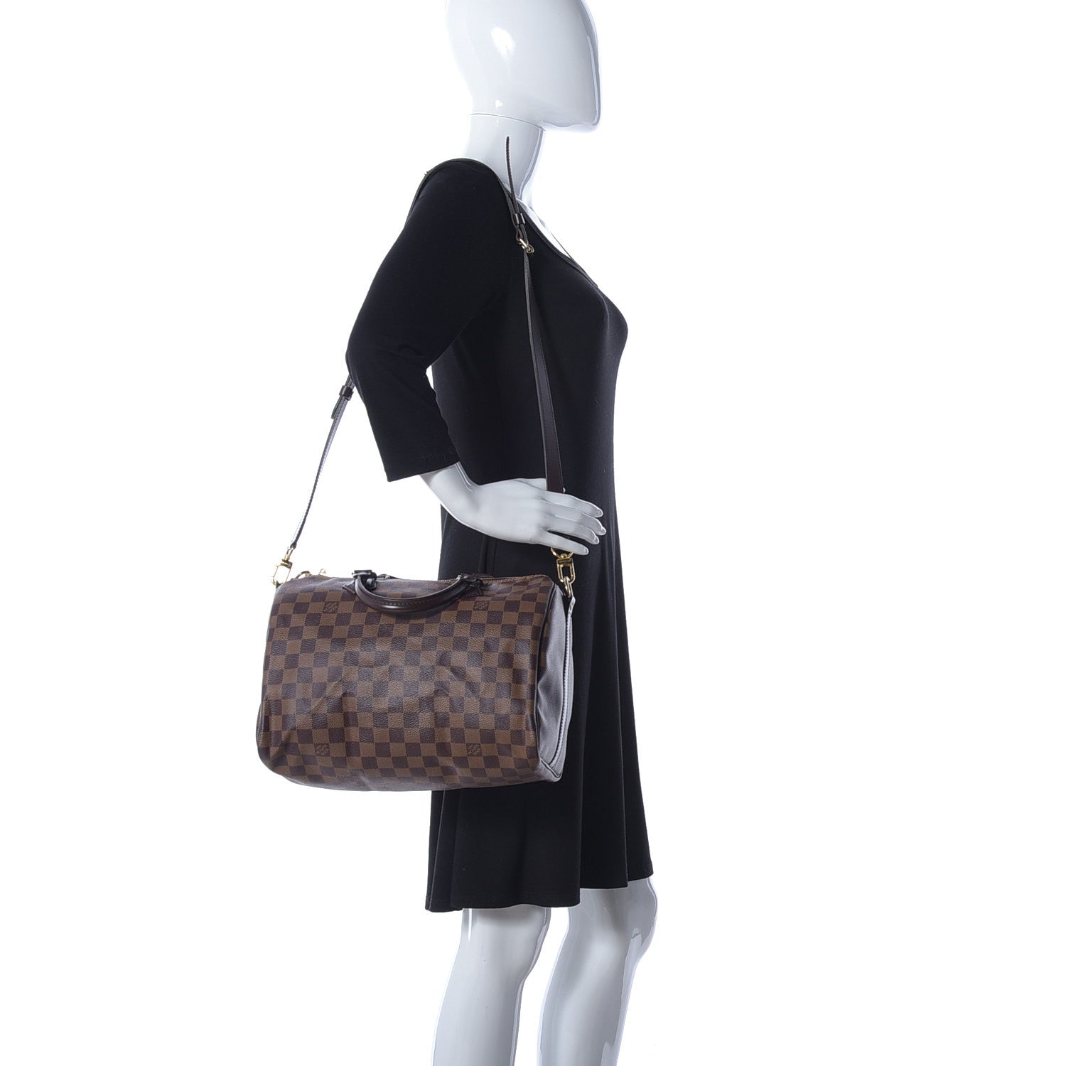 Louis Vuitton Damier Ebene Speedy Bandouliere 30 2 of 15