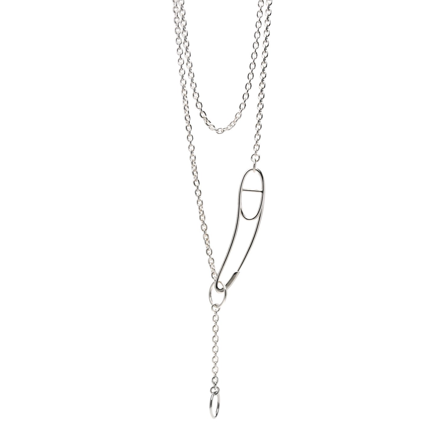Sterling Silver Chaine d'Ancre Punk Long Necklace