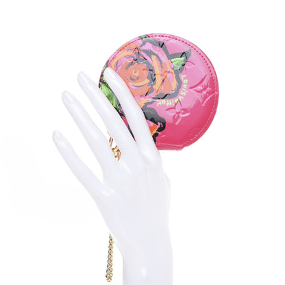 Louis Vuitton Vernis Roses Chapeau Coin Purse Rose Pop 2 of 7