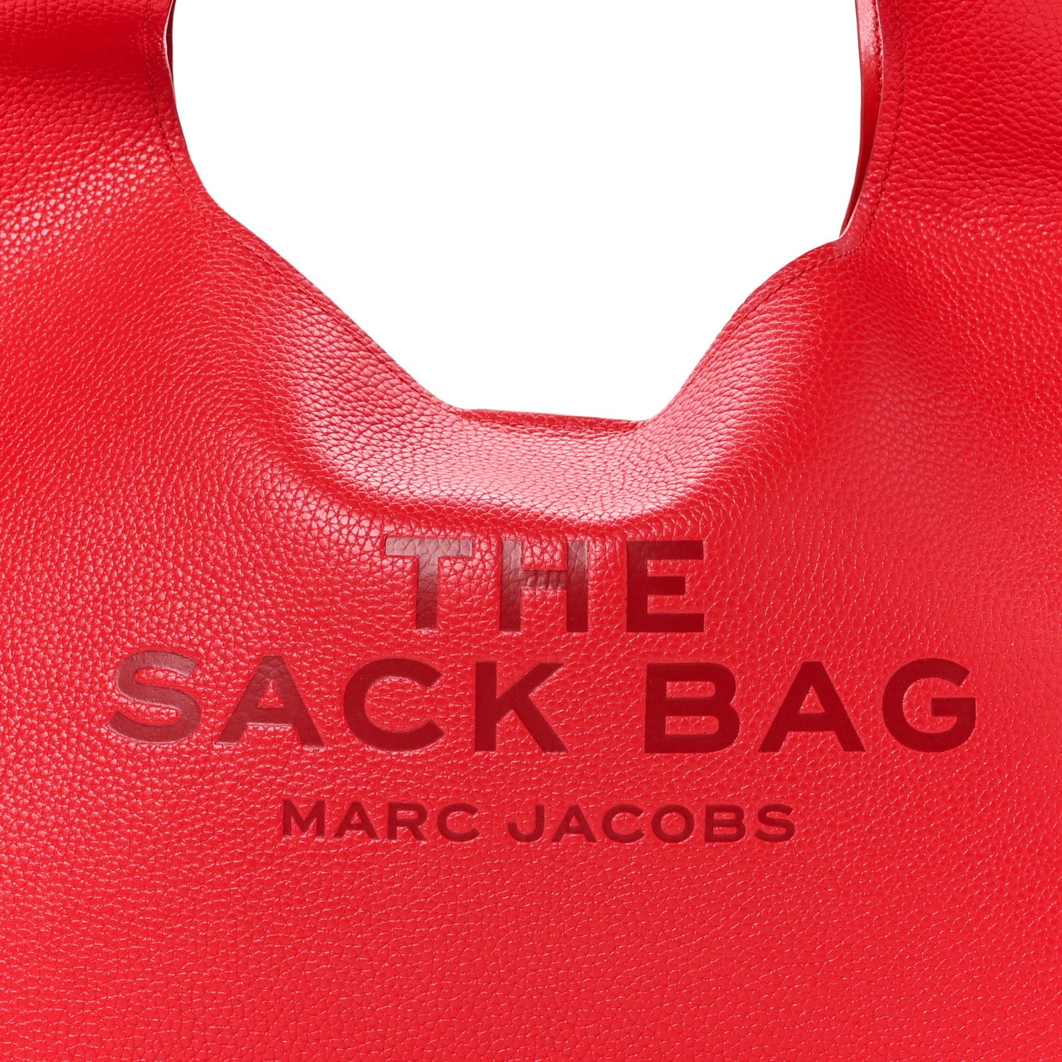 Marc Jacobs Grained Calfskin Medium The Sack Bag True Red 6 of 10