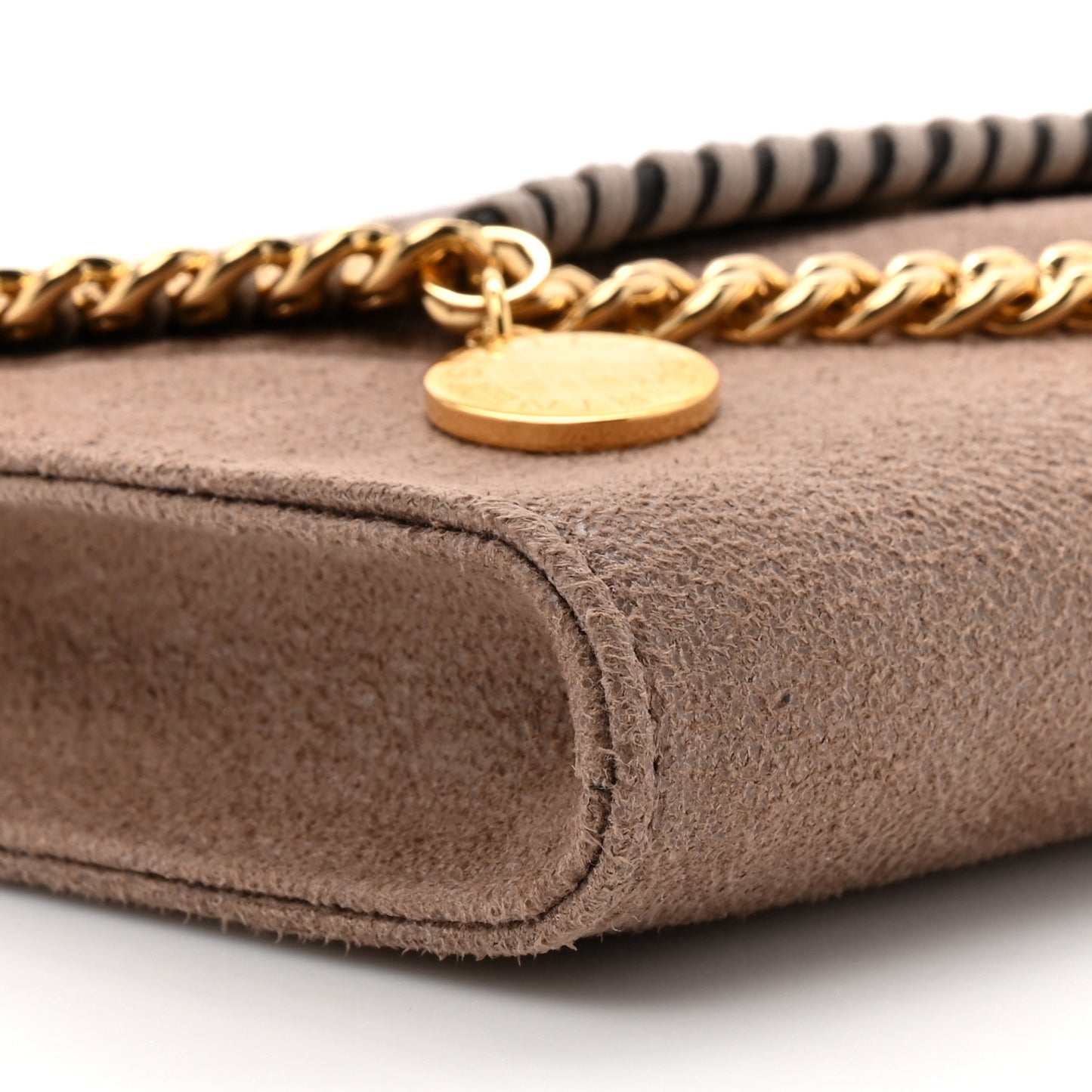 Shaggy Deer Mini Falabella Crossbody Bag Beige