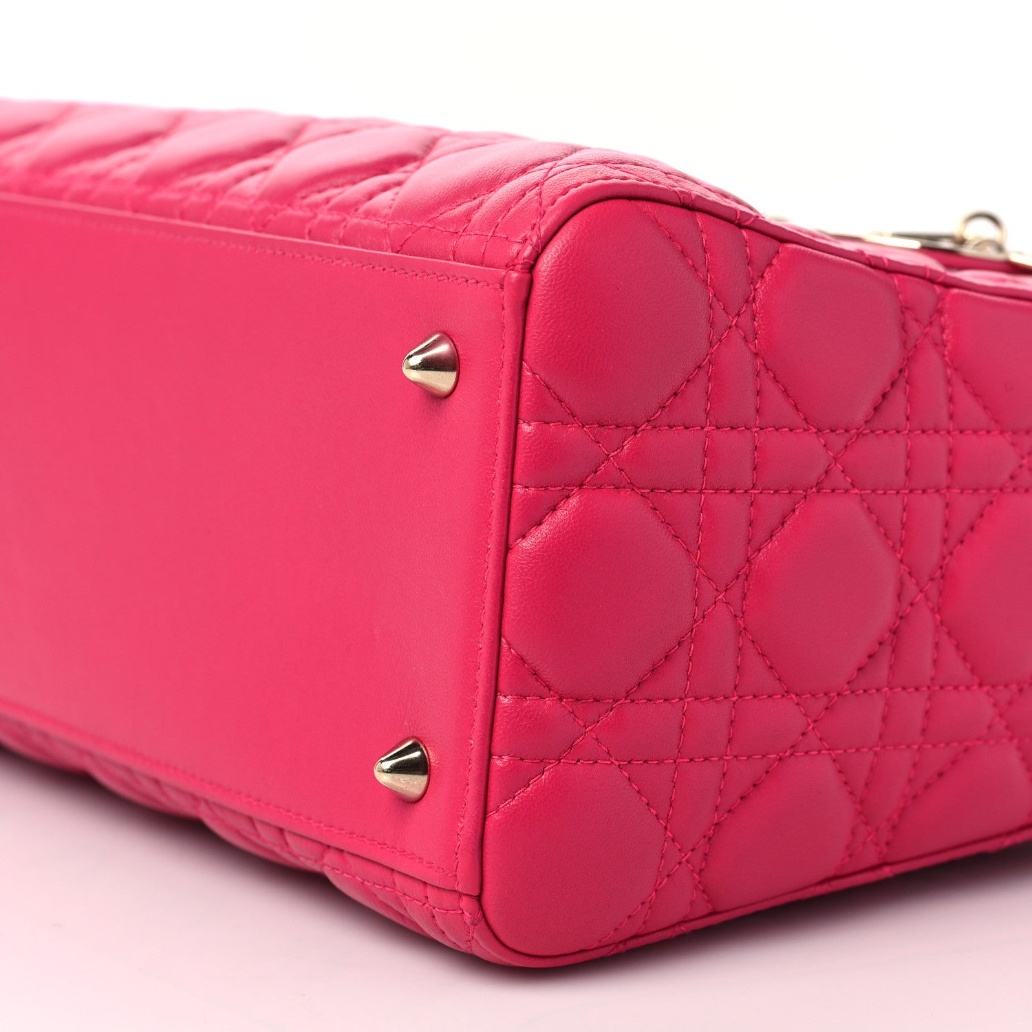 Christian Dior Lambskin Cannage Medium Lady Dior Fuchsia 8 of 8