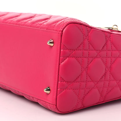 Christian Dior Lambskin Cannage Medium Lady Dior Fuchsia 8 of 8