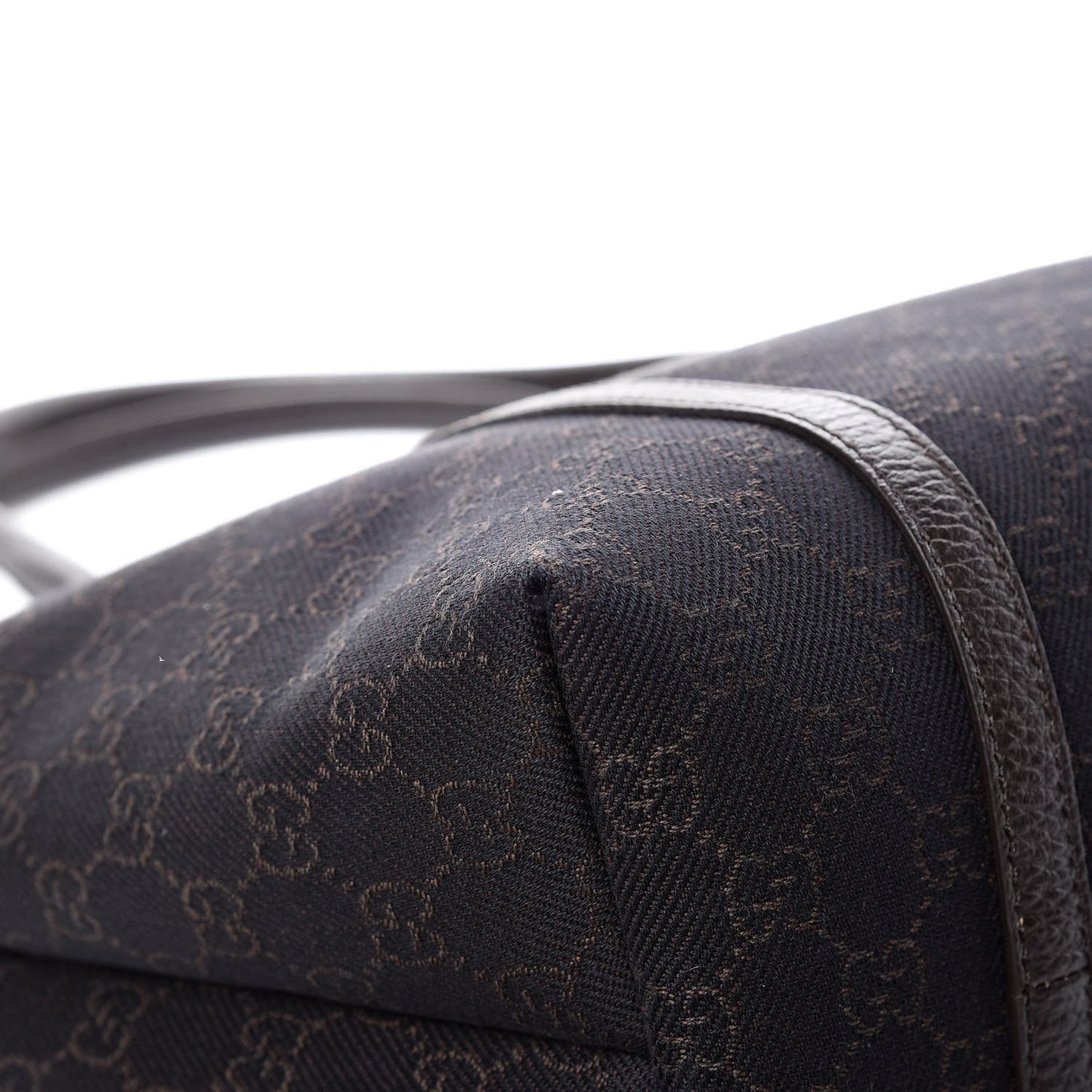 Denim Dollar Calfskin GG Monogram Medium Joy Tote Brown