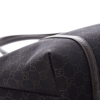 Gucci Denim Dollar Calfskin GG Monogram Medium Joy Tote Brown 12 of 13