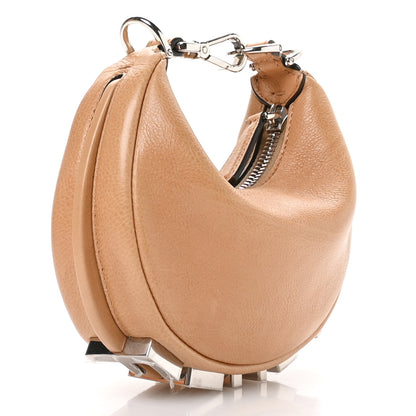 Fendi Vitello Grace Nano Fendigraphy Hobo Charm Miele Scuro 3 of 10
