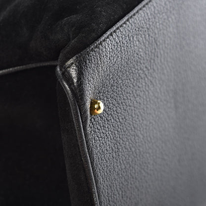 Gucci Suede Bamboo Top Handle Bag Black 18 of 22