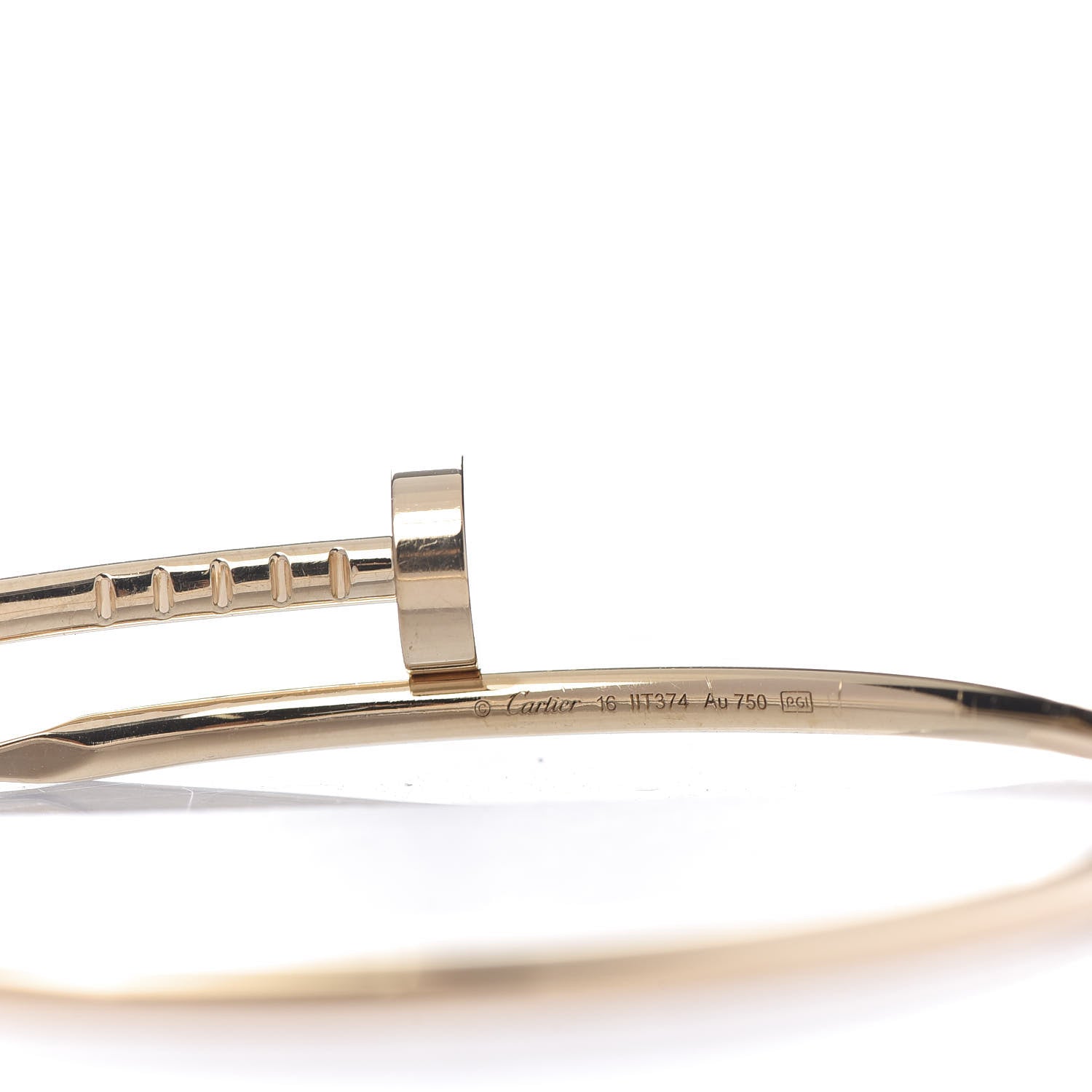 Cartier 18K Yellow Gold Small Juste Un Clou Bracelet 16 5 of 6