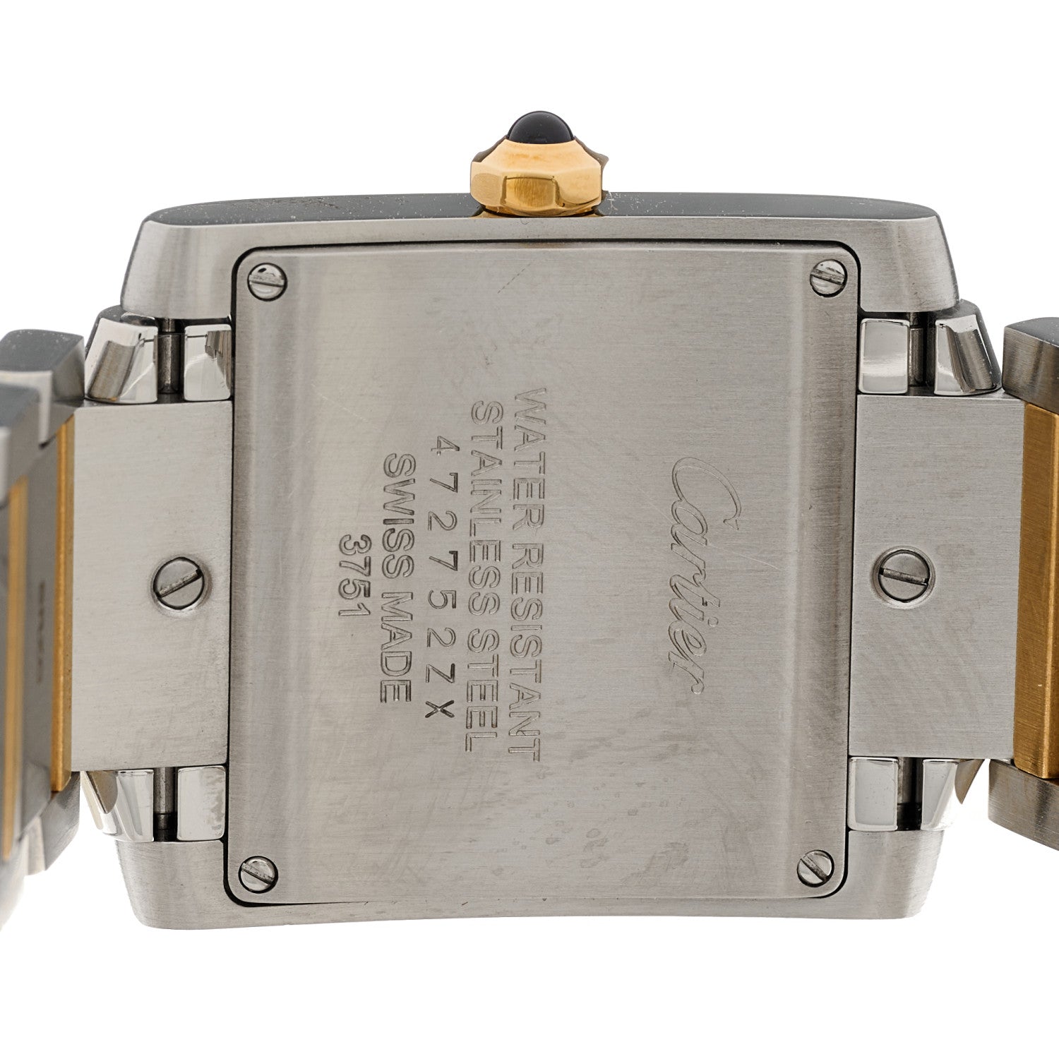 Cartier Stainless Steel 18K Yellow Gold 25mm Tank Francaise Quartz Watch 4 of 5