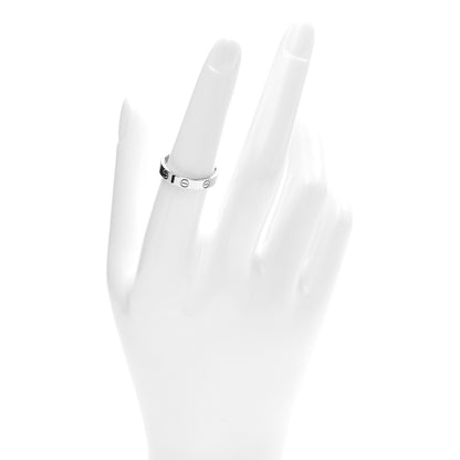 Cartier 18K White Gold 3.5mm LOVE Wedding Band Ring 55 7.25 2 of 4