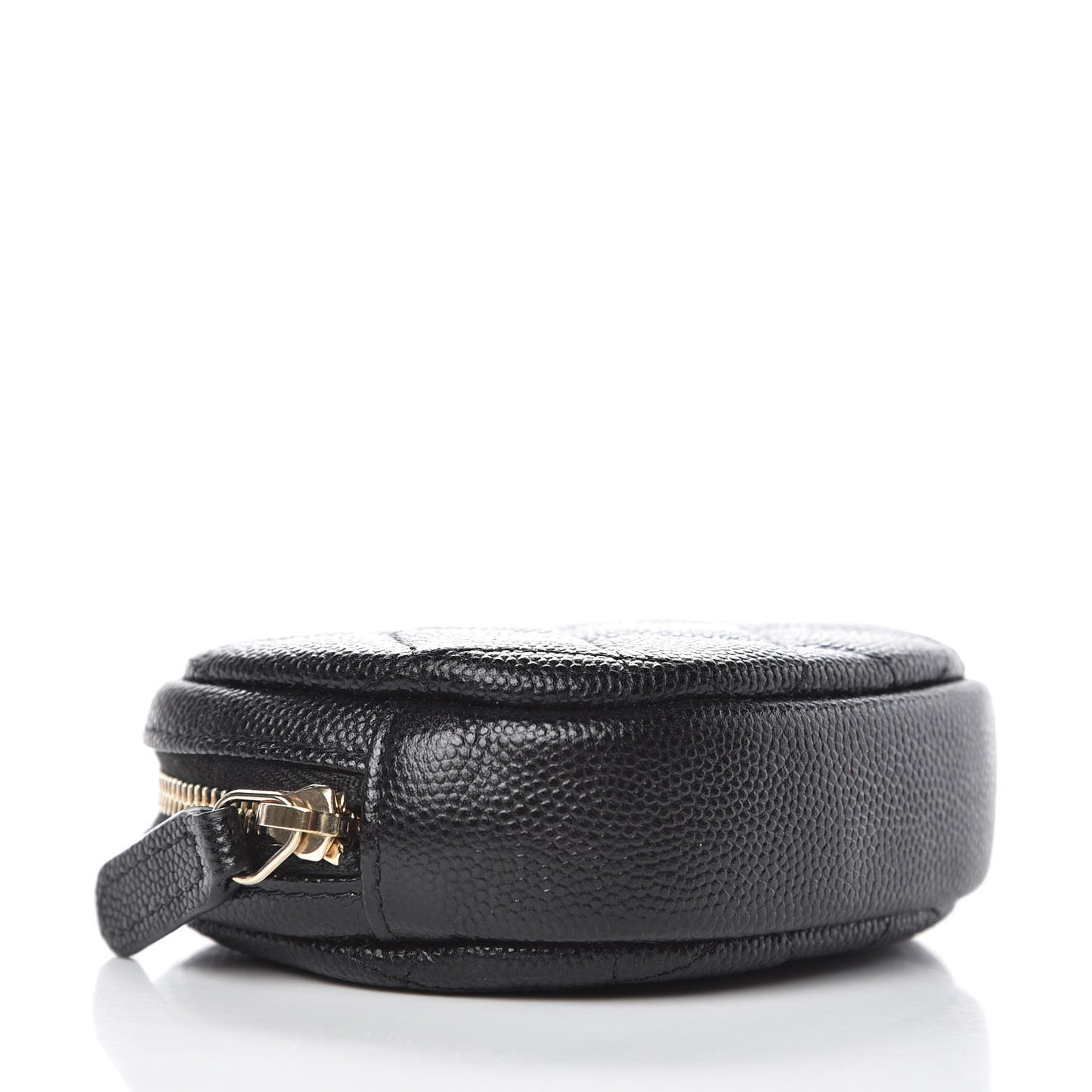 Caviar Quilted Zip Around Classic Coin Purse Black