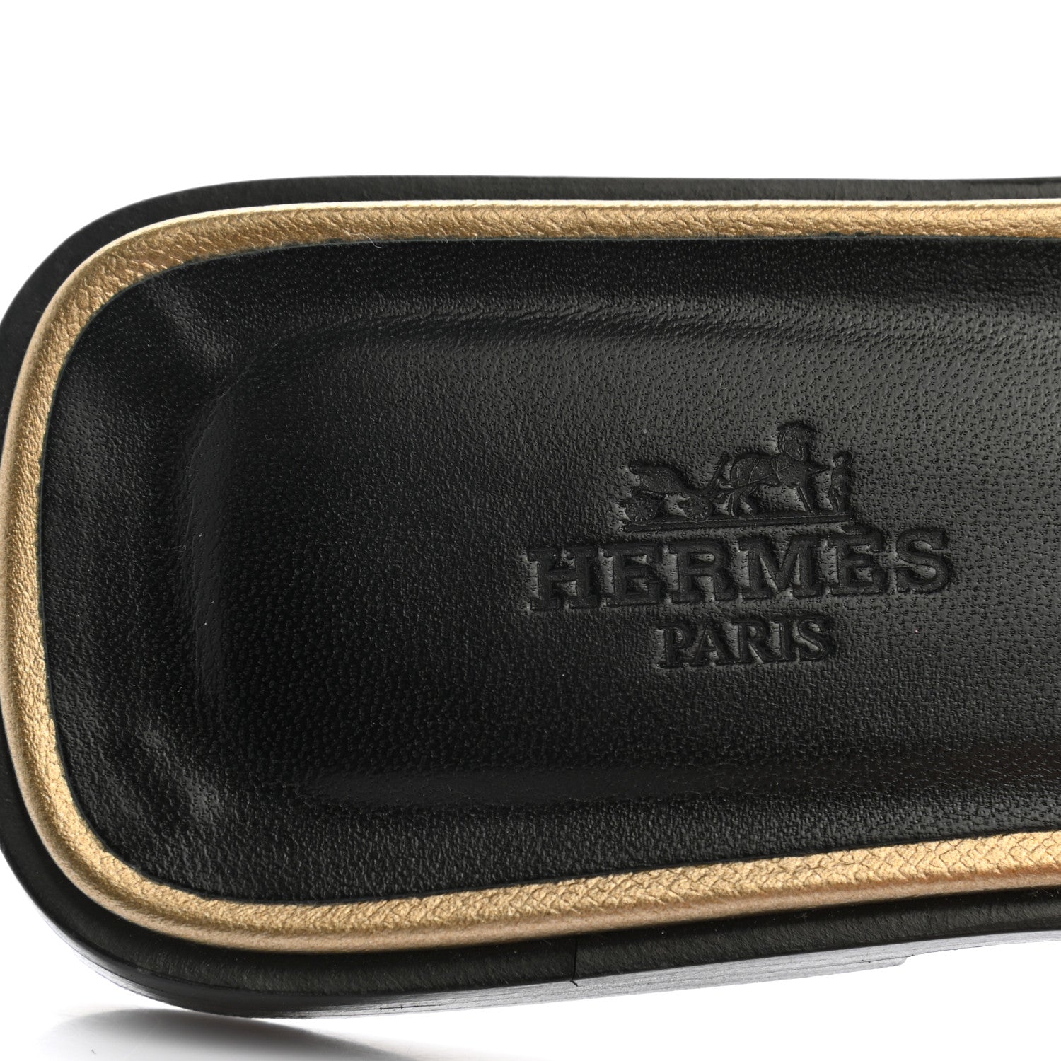 Hermes Metallic Epsom Oran Sandals 36 Vert Bronze 7 of 8