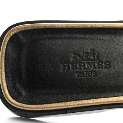 Hermes Metallic Epsom Oran Sandals 36 Vert Bronze 7 of 8