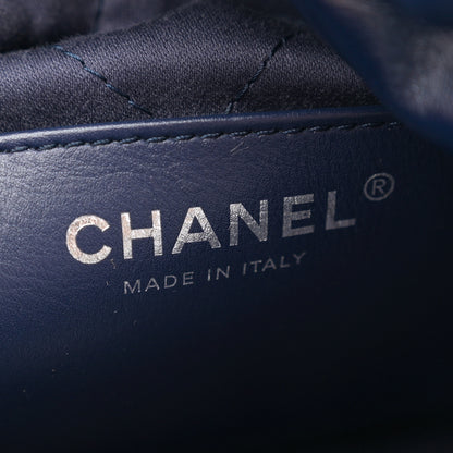 Chanel Shiny Calfskin Quilted Mini Chanel 22 Navy Blue 6 of 10