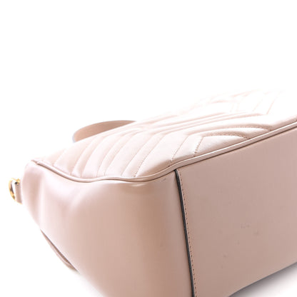 Gucci Calfskin Matelasse Small GG Marmont Top Handle Shoulder Bag Porcelain Rose 7 of 11
