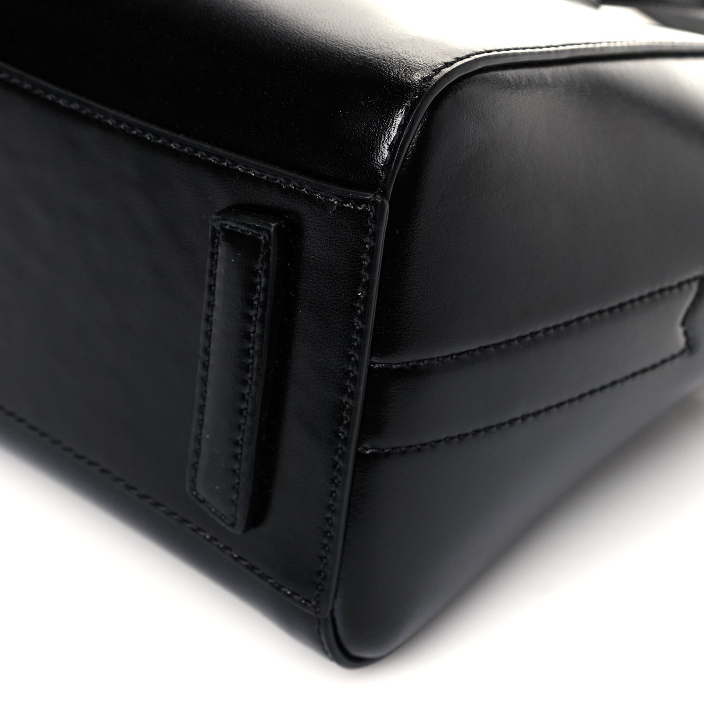 Shiny Lord Calfskin Mini Antigona Black