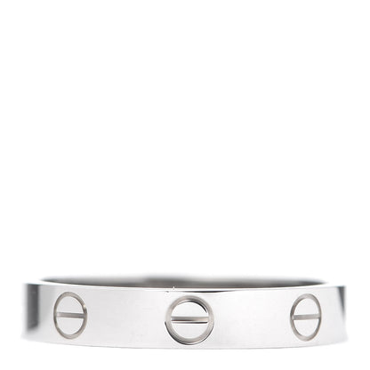Cartier 18K White Gold 3.5mm LOVE Wedding Band Ring 57 8 1 of 5