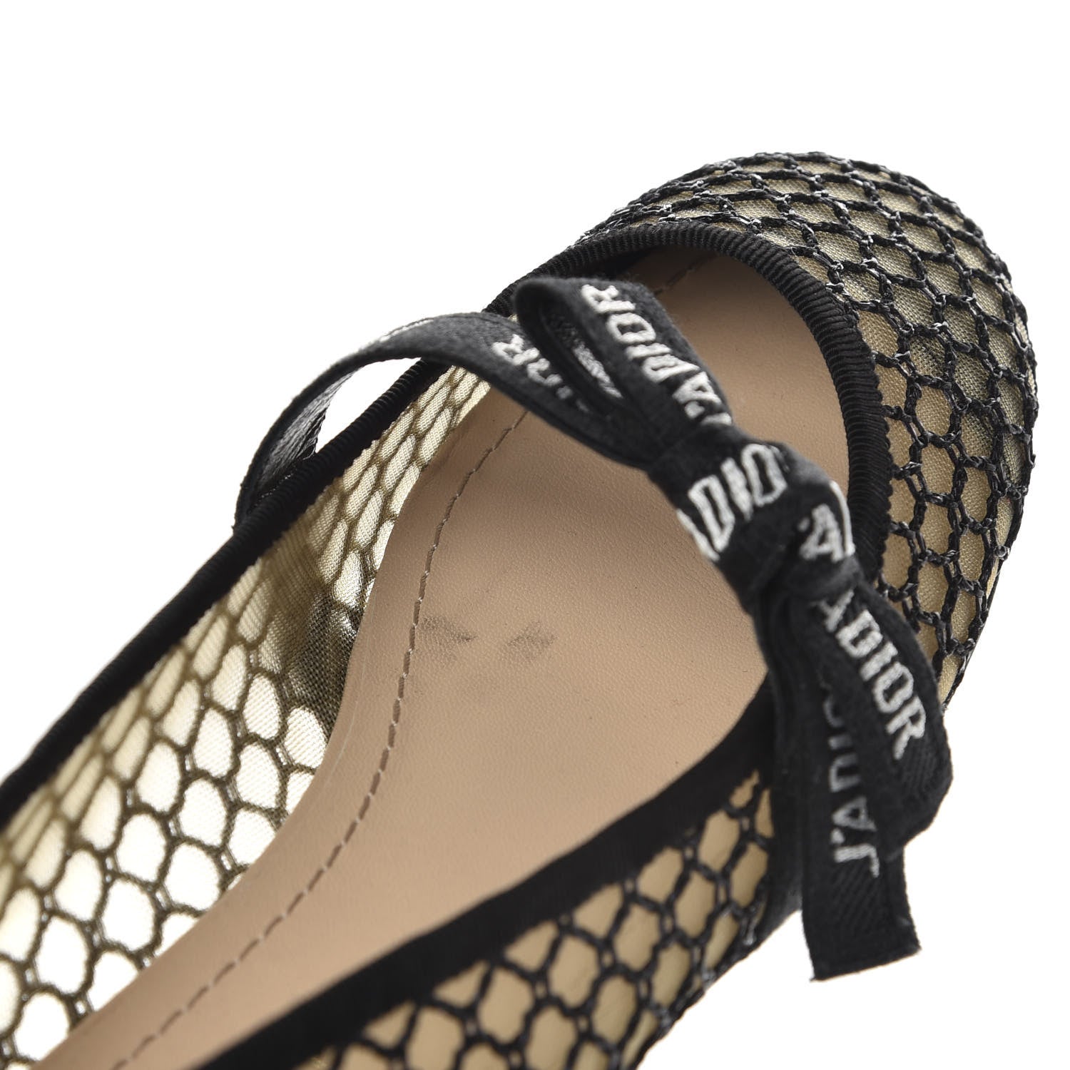 Christian Dior Resille Ribbon Miss J'Adior Ballet Flat 37.5 Black 9 of 10