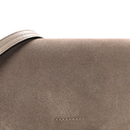 Chloe Suede Calfskin Small Faye Shoulder Bag Motty Grey 7 of 9