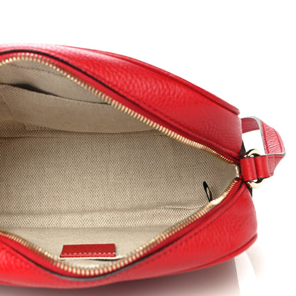Gucci Pebbled Calfskin Small Soho Disco Bag Tabasco Red 5 of 13