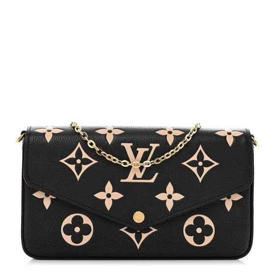 Louis Vuitton Empreinte Monogram Giant Felicie Pochette Black Beige 1 of 10