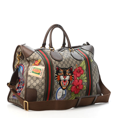 Gucci Soft GG Supreme Monogram Courrier Large Duffle Bag Beige New Acero Multicolor 2 of 4
