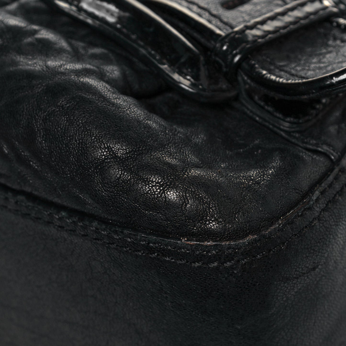 Nappa Patent B Bis Flap Bag Black