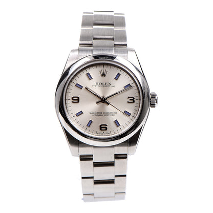 Rolex Stainless Steel 31mm Oyster Perpetual Watch Blue Index 177200 1 of 8