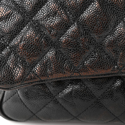 Chanel Crumpled Grained Calfskin Quilted Large Shiva Flap Black 12 of 13
