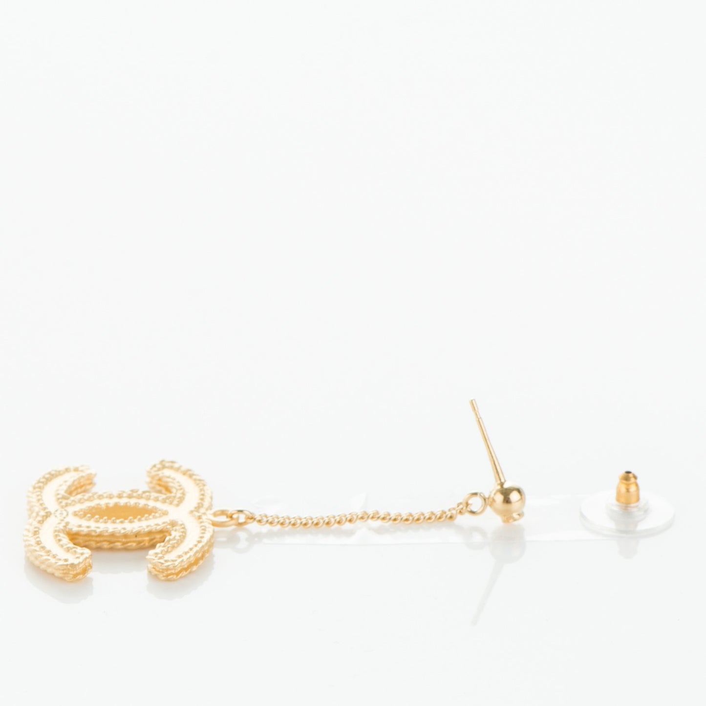 CC Drop Earrings Matte Gold