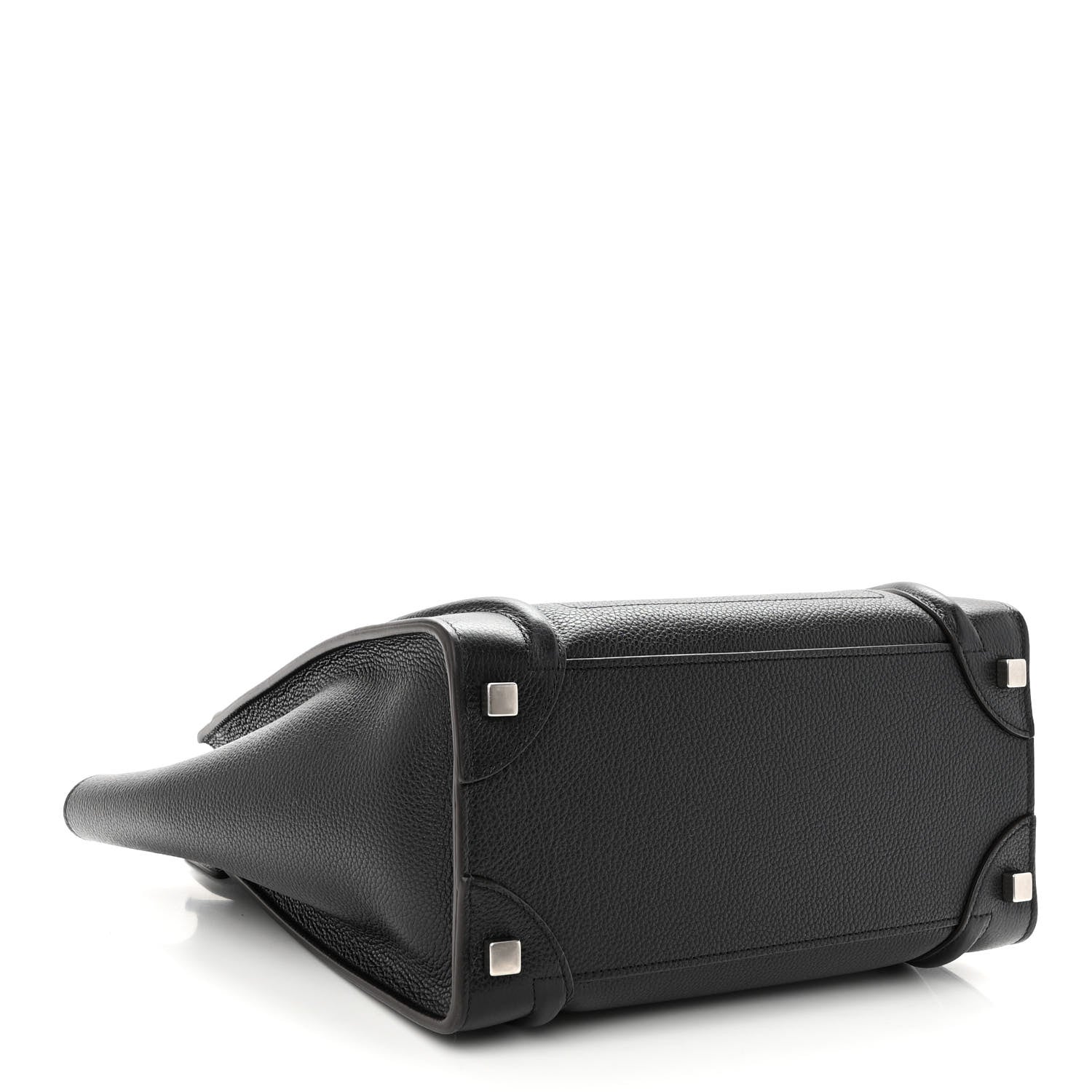 Celine Drummed Calfskin Micro Luggage Black 4 of 10