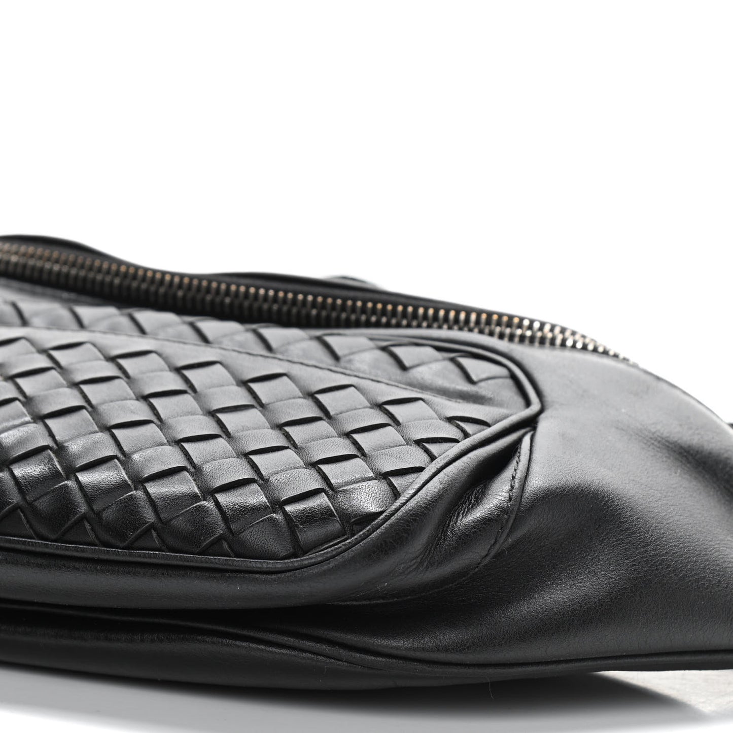 Nappa Intrecciato Belt Bag Black