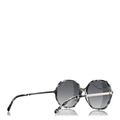 Chanel Acetate Polarized Oversized CC Sunglasses 5345-A Black Grey 4 of 8