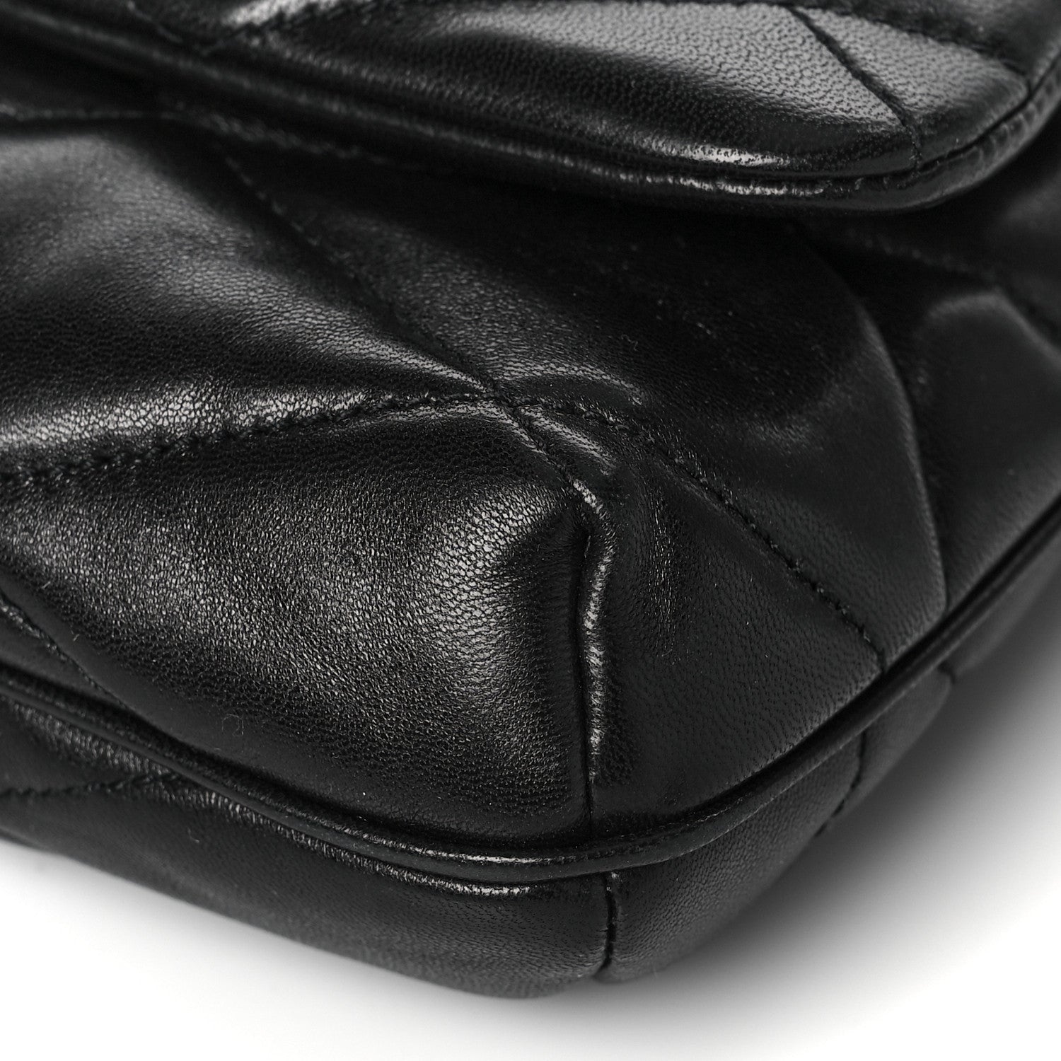 Saint Laurent Lambskin Quilted Le 57 Diamond Shoulder Bag Black 8 of 8