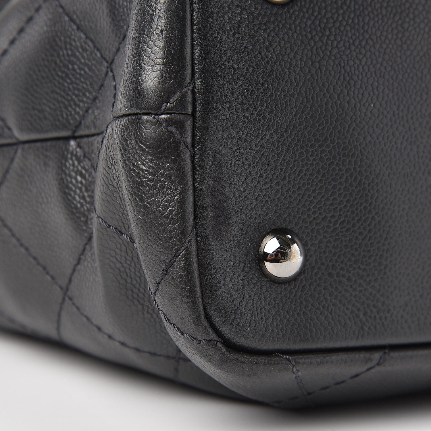 Chanel Grained Calfskin Shopping Fever Tote Dark Grey 8 of 9