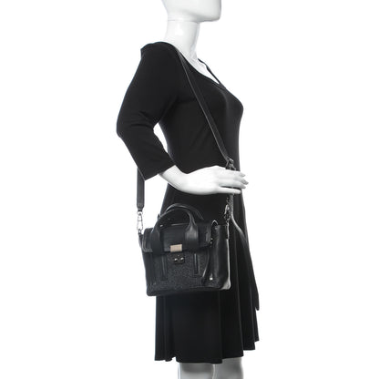 3.1 Phillip Lim 3.1 Smooth Calfskin Glitter Mini Pashli Satchel Black 2 of 7