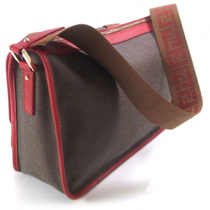 Fendi Canvas Buckle Pocket Shoulder Bag 3 of 10